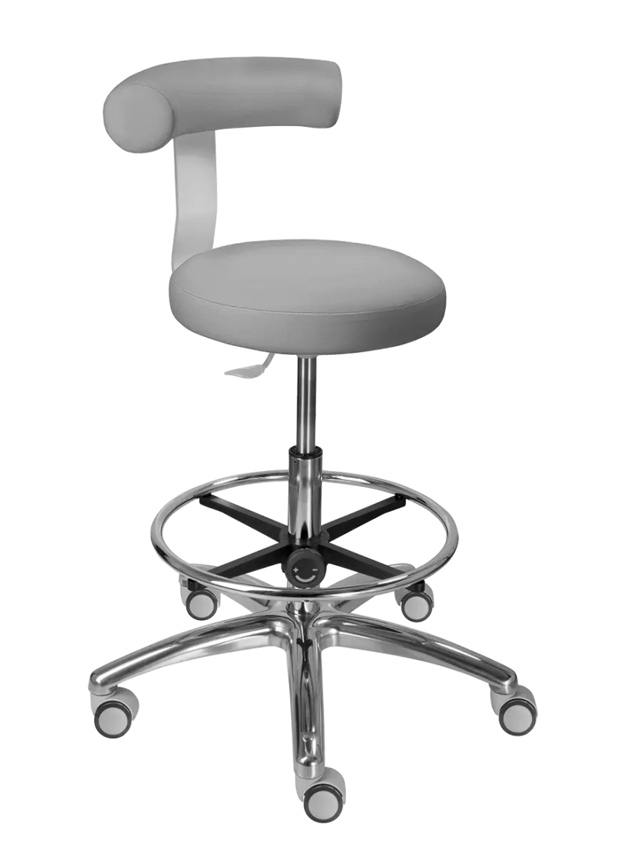 LZ83 G DENT židle lékařská, SILVERTEX - koženka šedá 30514